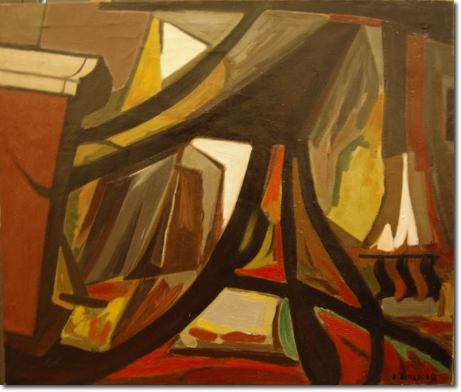 Lo studio distrutto (1943) olio su tela - 84,5 x 99,5 - Collezione privata 