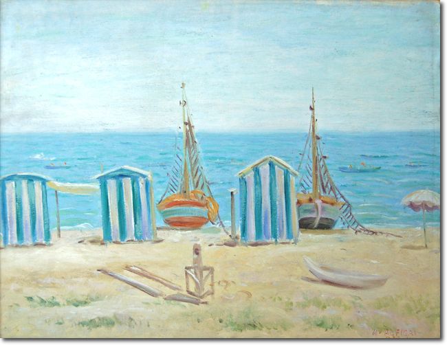 Portorecanati (1930) olio su tela - 53 x 68 - Collezione privata 