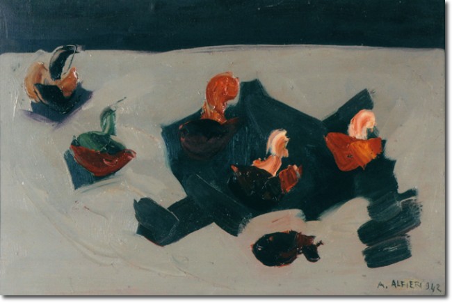 Natura morta (1942) olio su tela - 40 x 60 - Collezione G. Pasquetto 