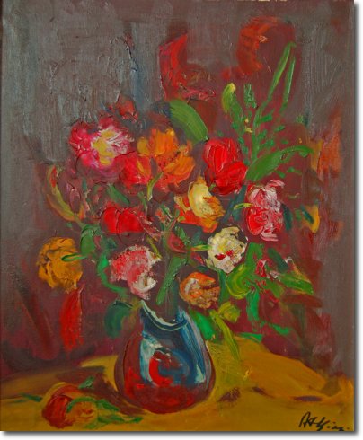 Vaso di fiori (1960/65) olio su tela - 60 x 50 - Collezione privata 