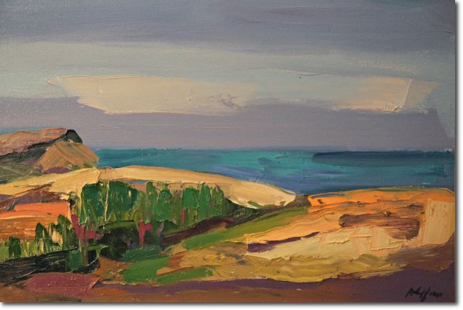 Lungo Conero (1980) olio su tela - 45 x 70 - Collezione privata 