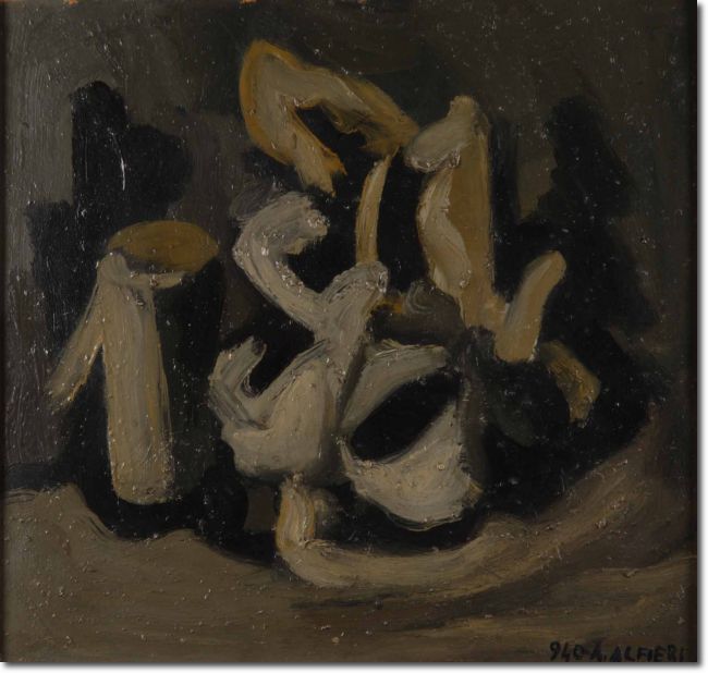 Barattoli (1940) olio su masonite - 48,5 x 52 - Collezione Alfieri 