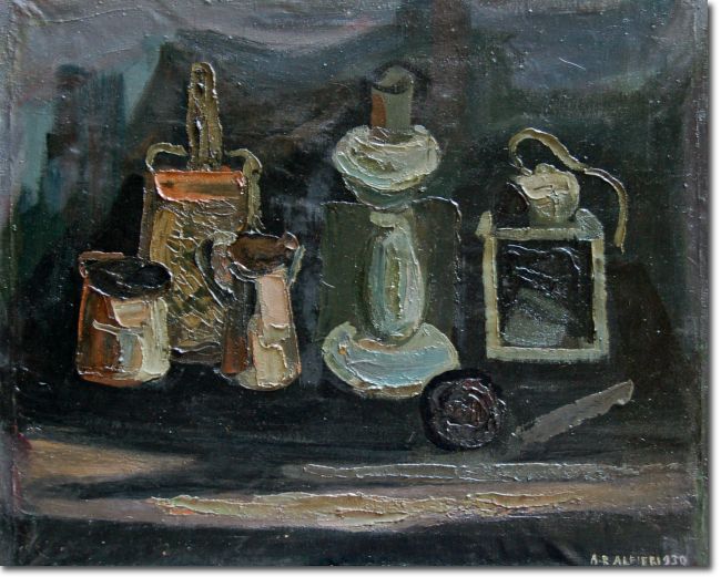 Barattoli (1930) olio su tela - 54,5 x 67,5 - Collezione Alfieri 