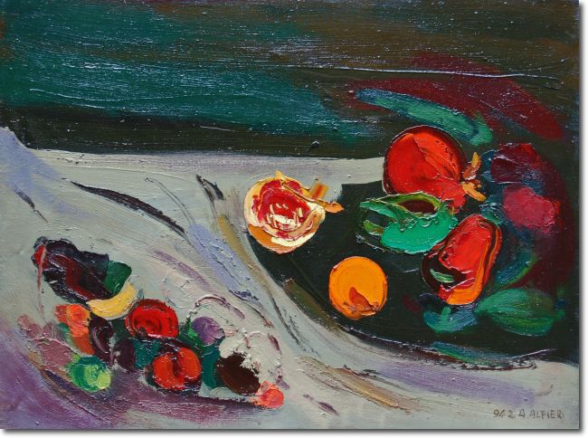 Natura morta (1942) olio su tela - 45 x 60 - Collezione Alfieri 