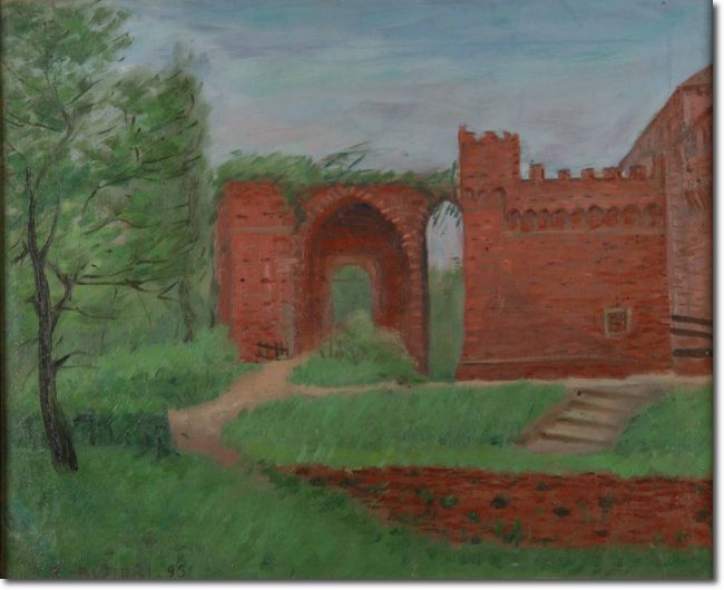 Castello Sforzesco (1931) olio su tela - 53,5 x 65 - Collezione Alfieri 