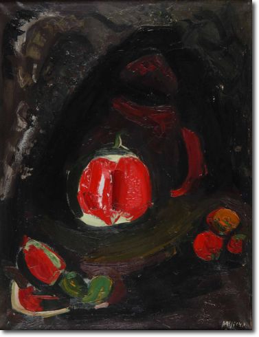 Anguria (1960) olio su tela - 84,5 x 65 - Collezione Alfieri 