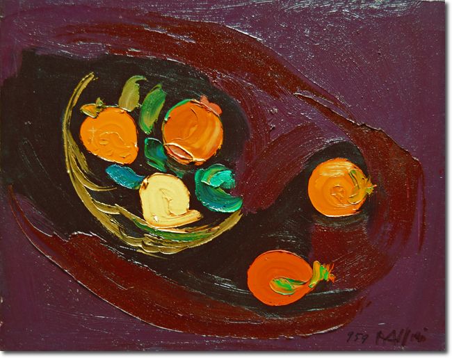 Cestino (1959) olio su tela - 40 x 50 - Collezione Alfieri 