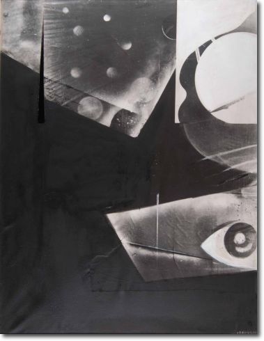 Cosmografico  Visione cosmica (1932) mista collage su tela - 110x84,5 - Collezione privata 