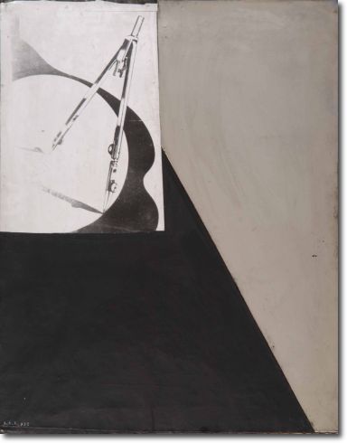 Rapporto aureo (1932) mista collage su tela - 66,5x53 - Collezione Alfieri 