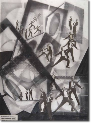 Manifesto  VIII Esp. d'Arte Cinematografica. (1939) mista collage su tela - 115 x 85 - Collezione Alfieri 