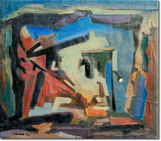 Distruzione (1941) olio su tela - 80 x 90 - Collezione Alfieri 