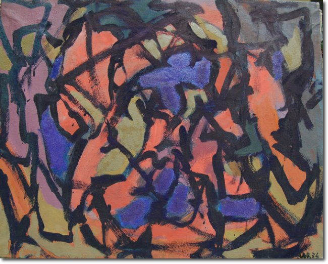 Fondale (1934) mista su tela - 56x70,5 - Collezione privata 