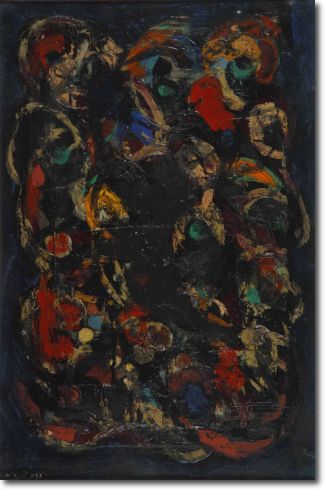 Circolare in forma allungata (1934) olio su tela - 60 x 40 - Collezione privata 