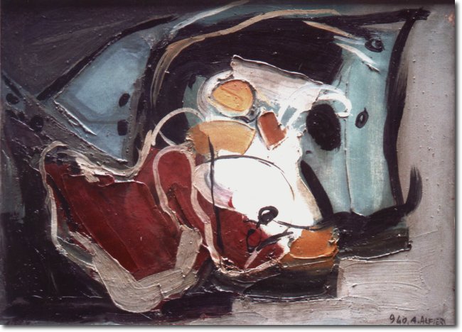 Composizione  Omaggio R.Giolli (1940) olio su tela - 45 x 60 - Collezione privata 