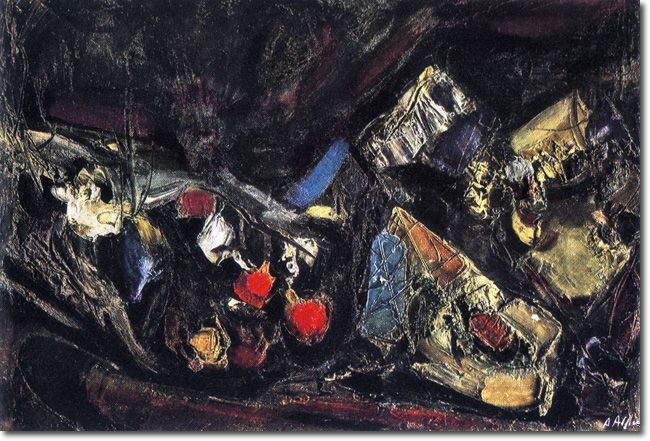 Macerie - Rifiuti (1953) olio su tela - 83 x 123 - Collezione Alfieri 