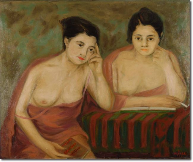 Ambiente strano (1934) olio su tela - 75 x 90 - Collezione Alfieri 