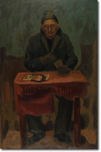 Lotteria di Tripoli (1942) olio su tela - 118 x 77,5 - Collezione Alfieri 