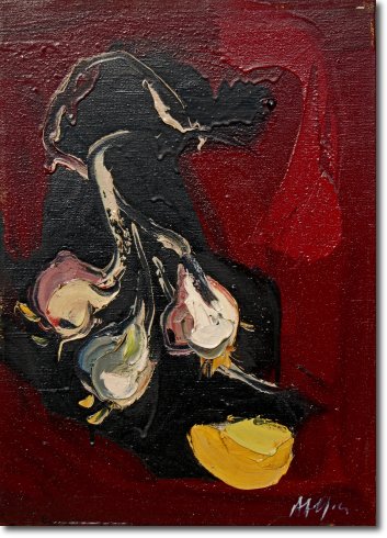 Aglio (1970) olio su tela - 35 x 25 - Collezione Alfieri 
