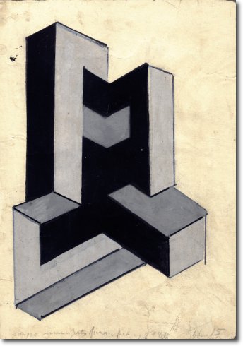 Schizzo Manifesto Fiera (1940) tempera su carta - 24,5x17,5 - Collezione Alfieri 