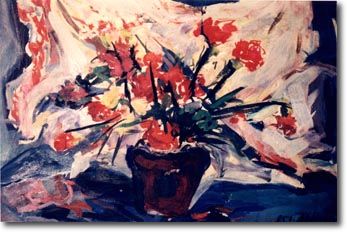 Fiori (1950) tempera su cartoncino - 45,5 x 61,5 - Collezione Alfieri 