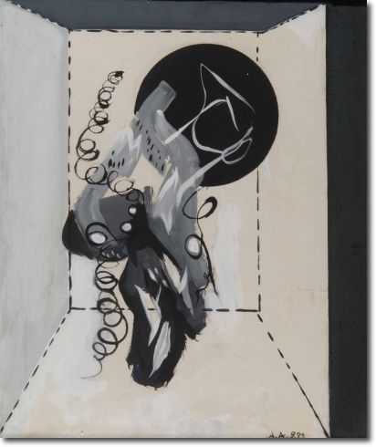 Omaggio a Terragni - Triennale di Milano (1933) tempera china su carta masonite - 65x55 - Collezione privata 