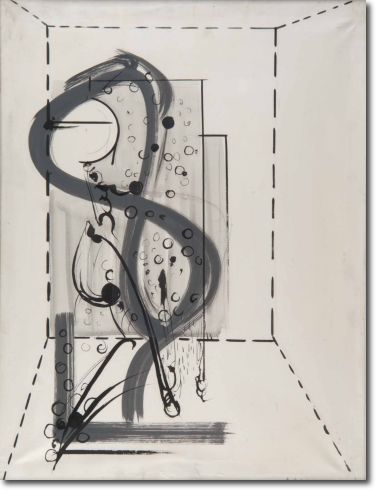 Omaggio a Casabella V Triennale Milano (1933) tempera china su carta intelata - 65x50 - Collezione privata 
