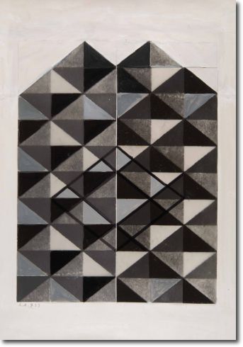 Composizione (1933) fotocollage e tempera su cartoncino - 43 x 33 - Collezione Alfieri 