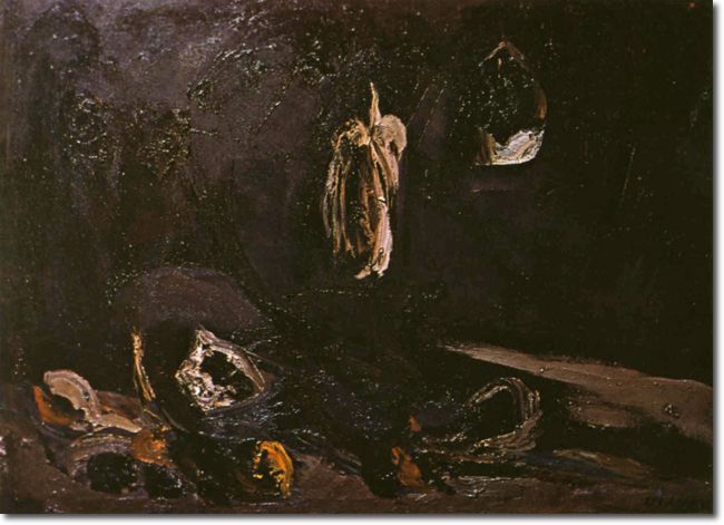 Pannocchia - Pannucola sospesa (1953) olio su tela - 85 x 115 - Collezione privata 