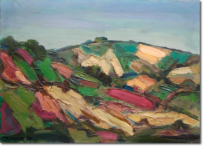 Campagna Lauretana - Conero. (1939) olio su tela - 50 x 70 - Collezione Alfieri 