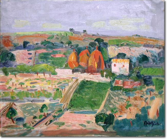 Campagna marchigiana (1959) olio su tela - 50 x 60 - Collezione Alfieri 