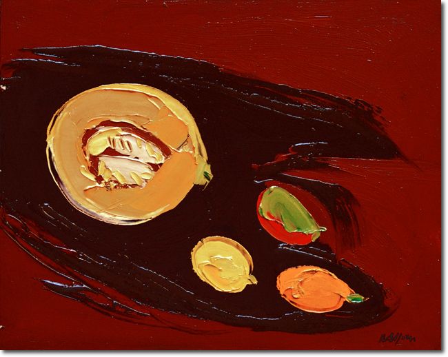 Melone (1962) olio su tela - 40 x 50 - Collezione Alfieri 