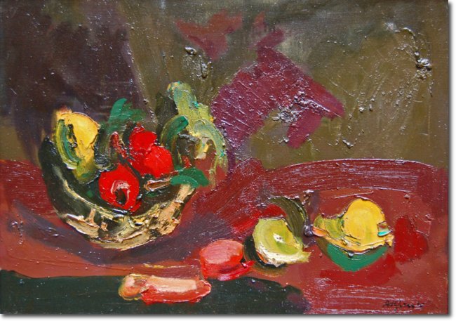 Cestino (1951) olio su tela - 50 x 70 - Collezione Alfieri 