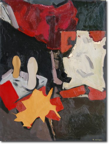 Pelli (1943) olio collage su tela - 119,5x90 - Collezione Alfieri 