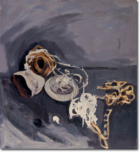 Rituale V Dinamico (1966) olio su tela - 120 x 110 - Collezione Alfieri 
