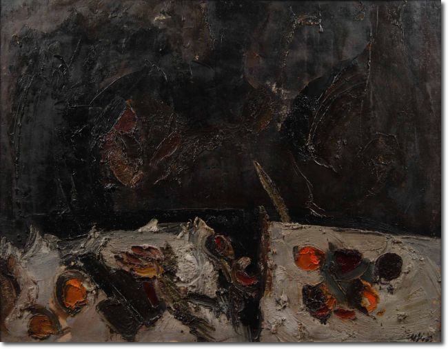 Cose appassite (1942) olio su tela - 85 x 109 - Collezione Alfieri 