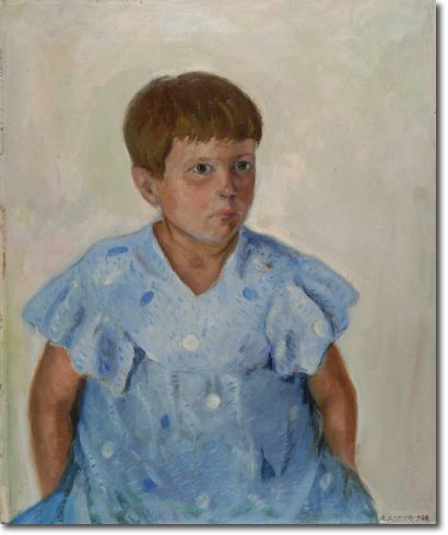 Bambina bruna (1928) olio su tela - 64 x 52 - Collezione Alfieri 